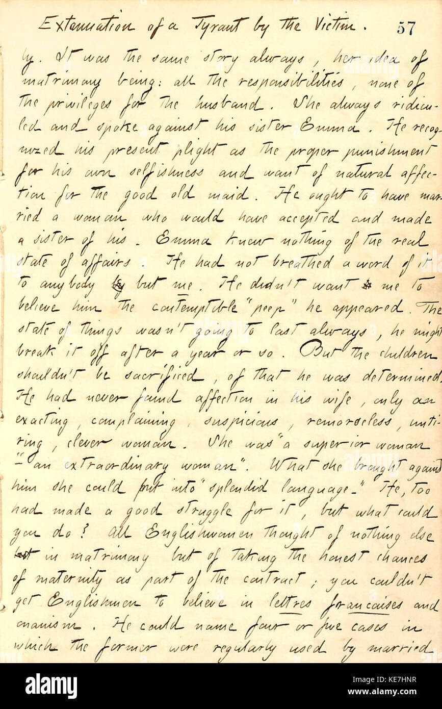 Thomas Butler Gunn Diaries Volume 13, pagina 66, 29 giugno 1860 Foto Stock