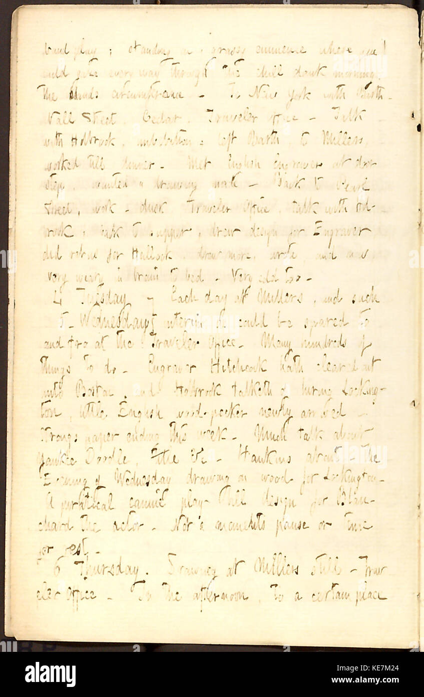 Thomas Butler Gunn Diaries Volume 3, pagina 18, 3 Novembre 6, 1851 Foto Stock