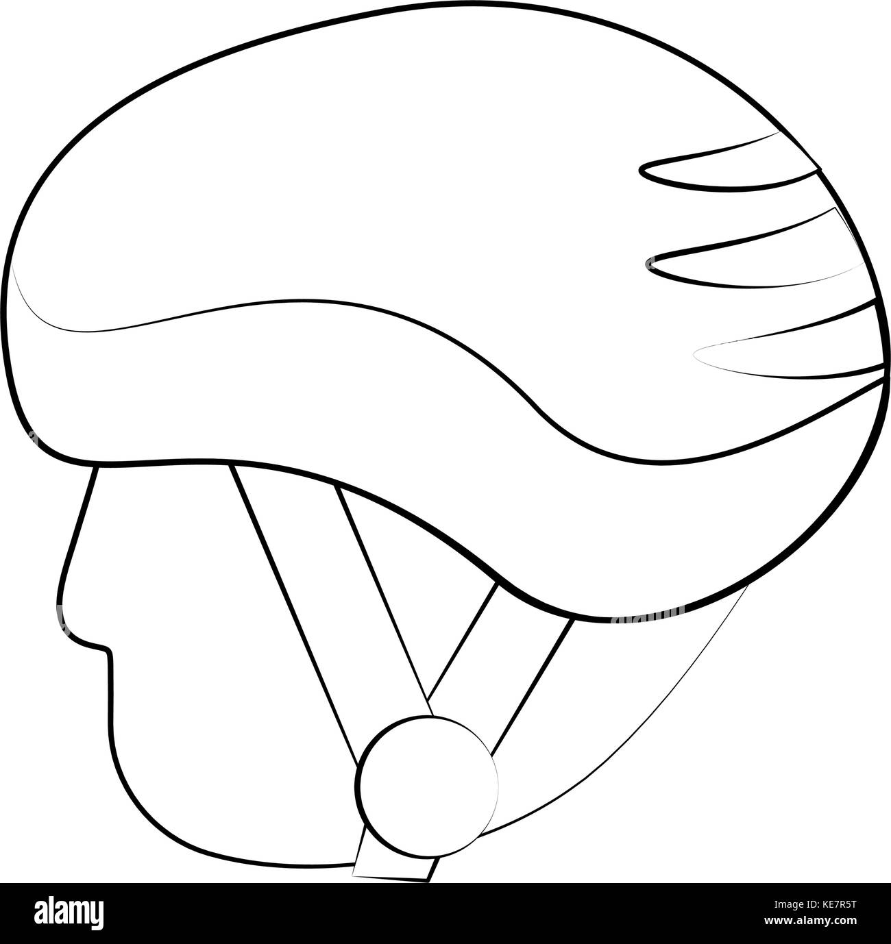 Sport dello sci casco Illustrazione Vettoriale