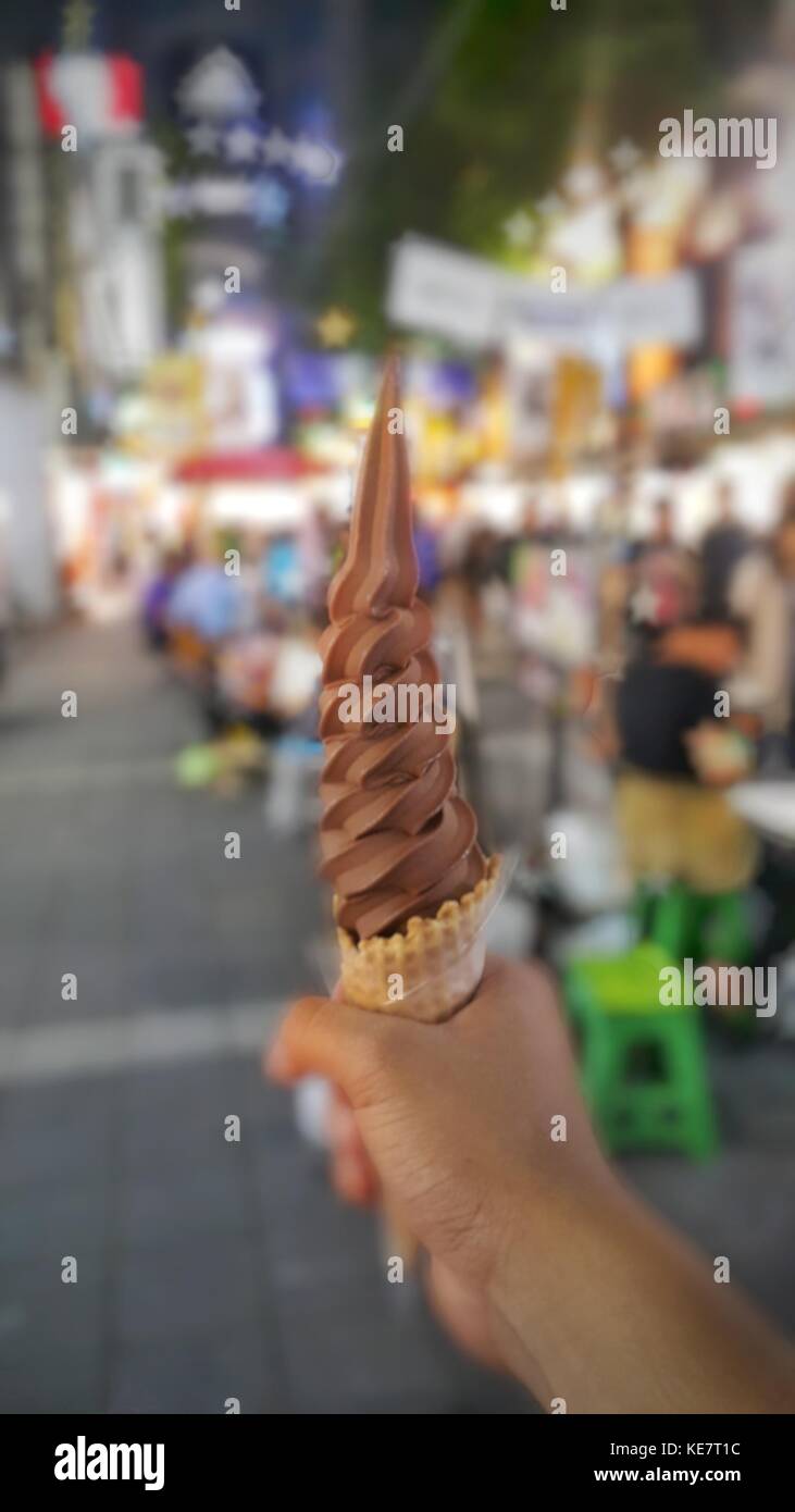 Il gelato nel centro cittadino di Taiwan, Taipei Foto Stock