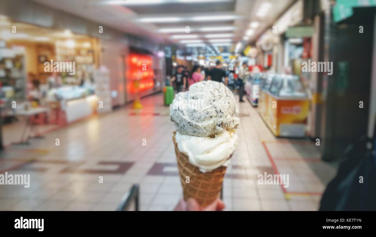 Il gelato nel centro cittadino di Taiwan, Taipei Foto Stock
