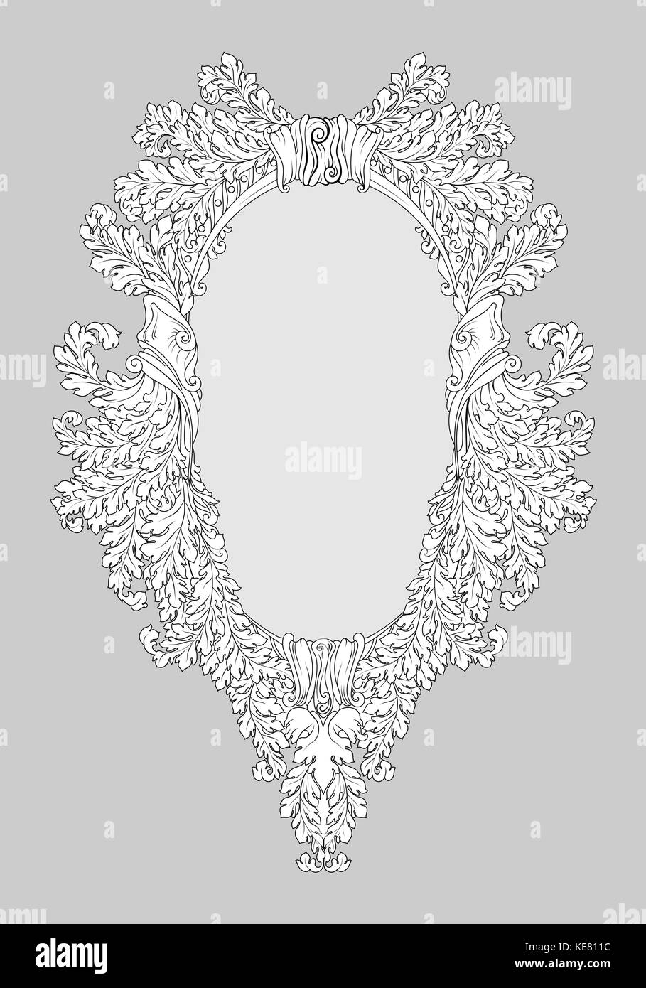 Barocco Rococo Il Telaio Dello Specchietto Decor Vettore Di Lusso Francese Ricchi Ornamenti Intagliati E Cornici A Parete Victorian Reale Stile Cornice Immagine E Vettoriale Alamy