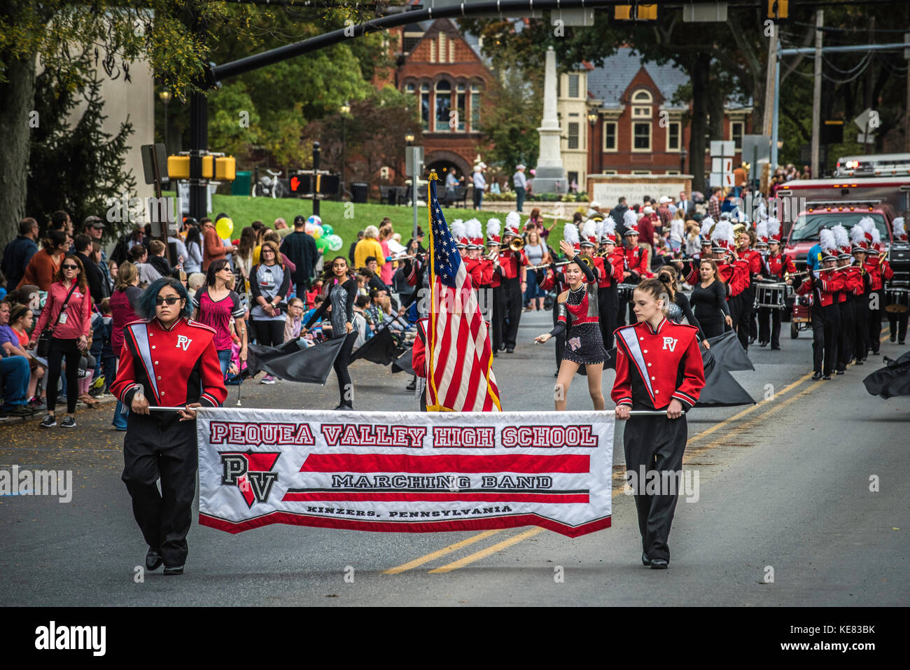 Giornata comunitaria, piccola città americana. Foto Stock