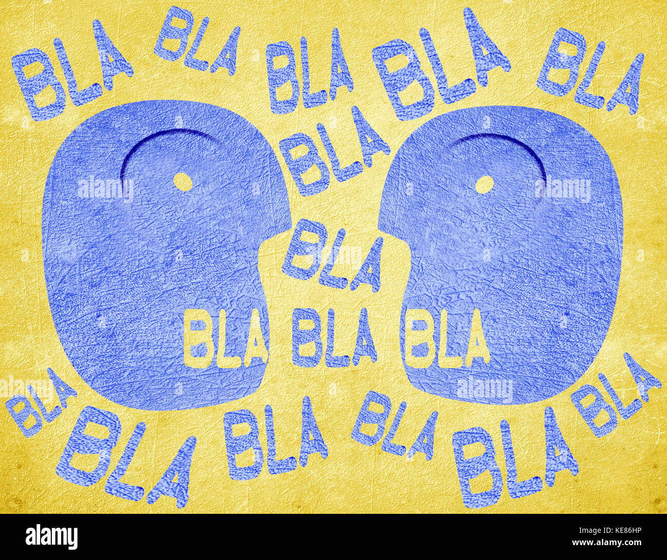 Troppe parole concetto illustrazione digitale Foto Stock