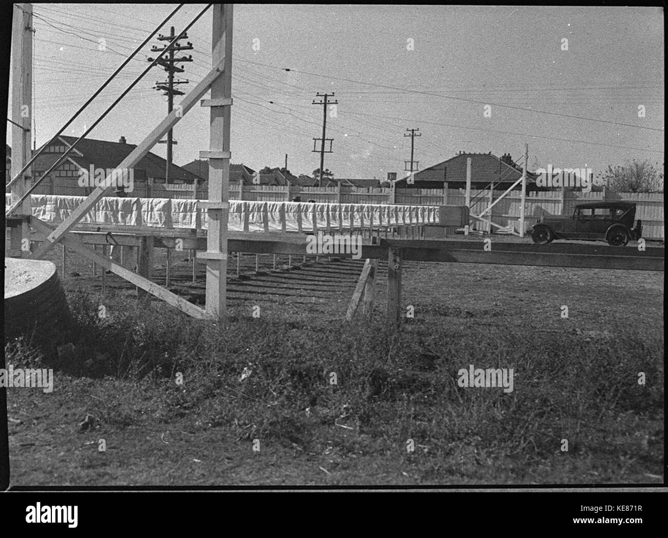 32831 barriera a Newcastle racecourse Foto Stock