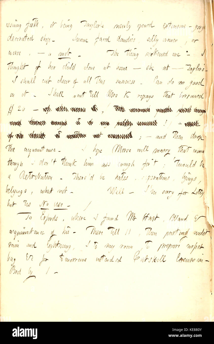 Thomas Butler Gunn Diaries Volume 5, pagina 235, 3 Luglio 1853 Foto Stock