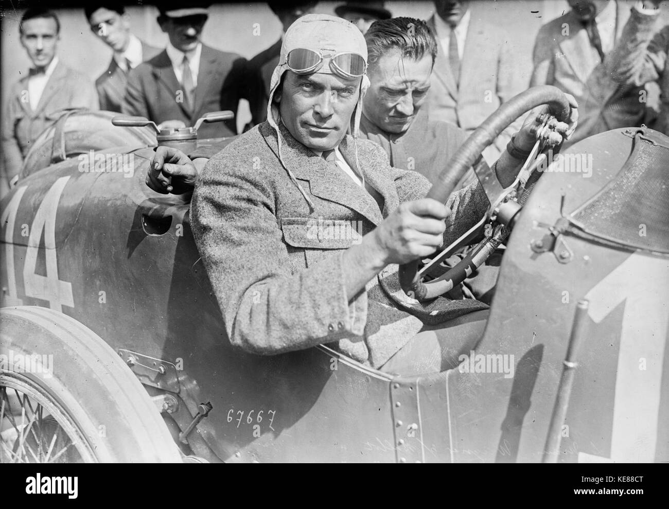 Louis Wagner al 1921 grande Prix francese Foto Stock