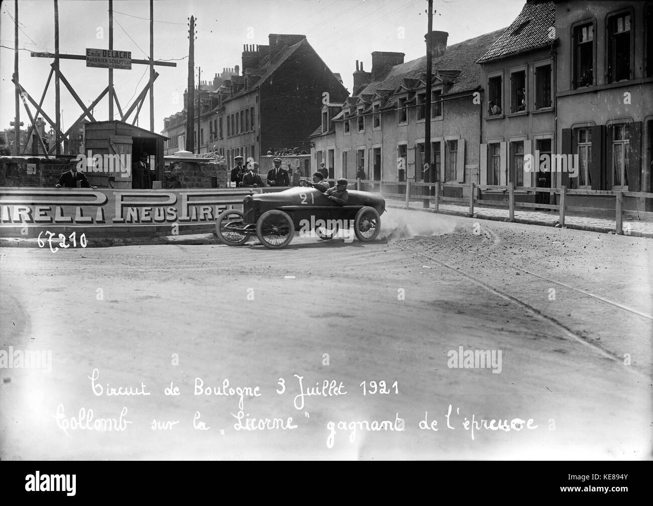 Giuseppe Collomb al 1921 Boulogne Grand Prix (5) Foto Stock