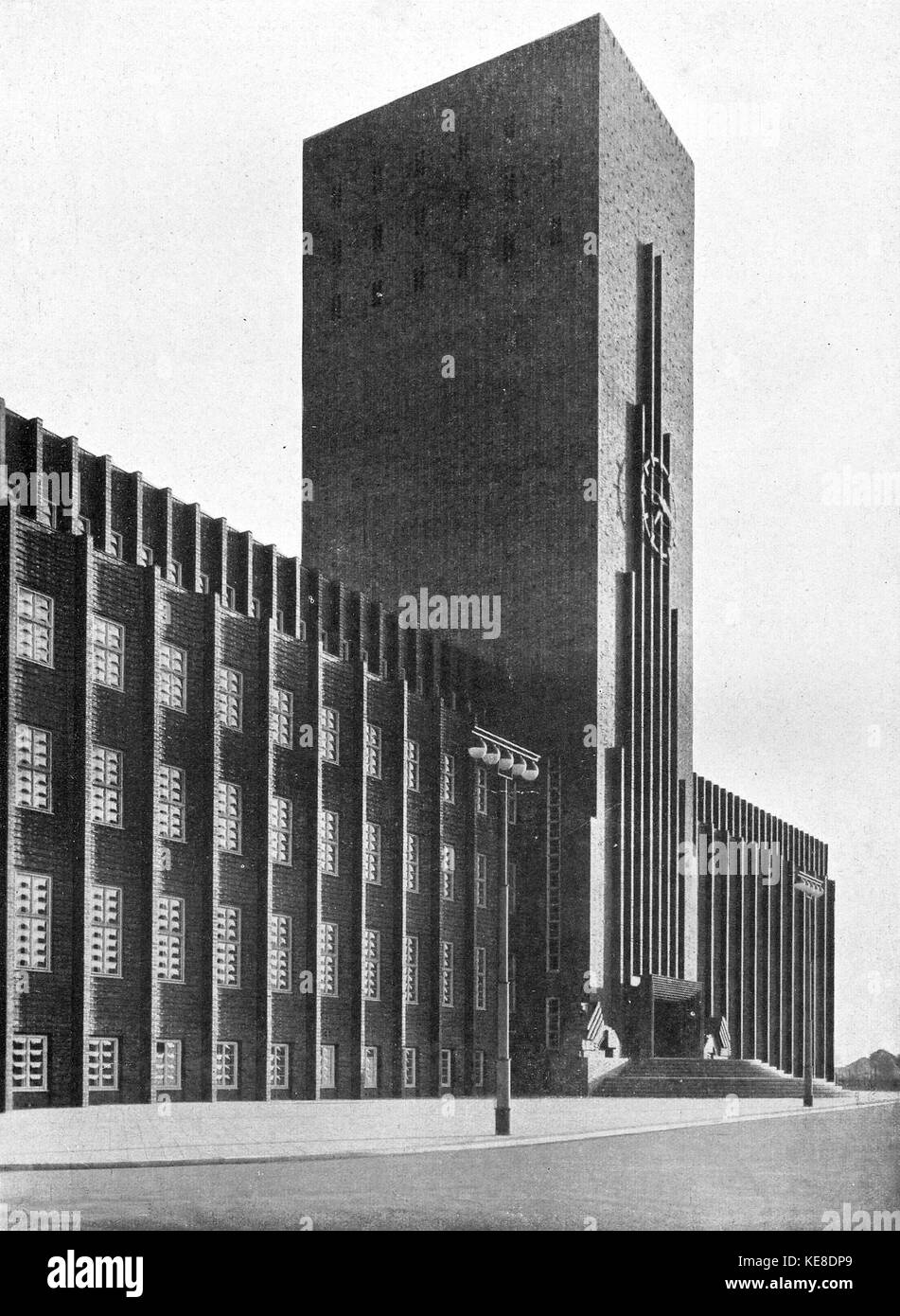 Municipio Ruestringen Fritz Hoeger Carl Dransfeld vista frontale di Wilhelmshaven Germania Foto Stock