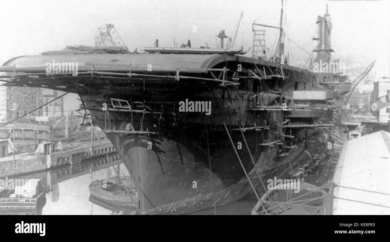 MN Roma lavori trasformazione portaerei nel 1943 Foto Stock