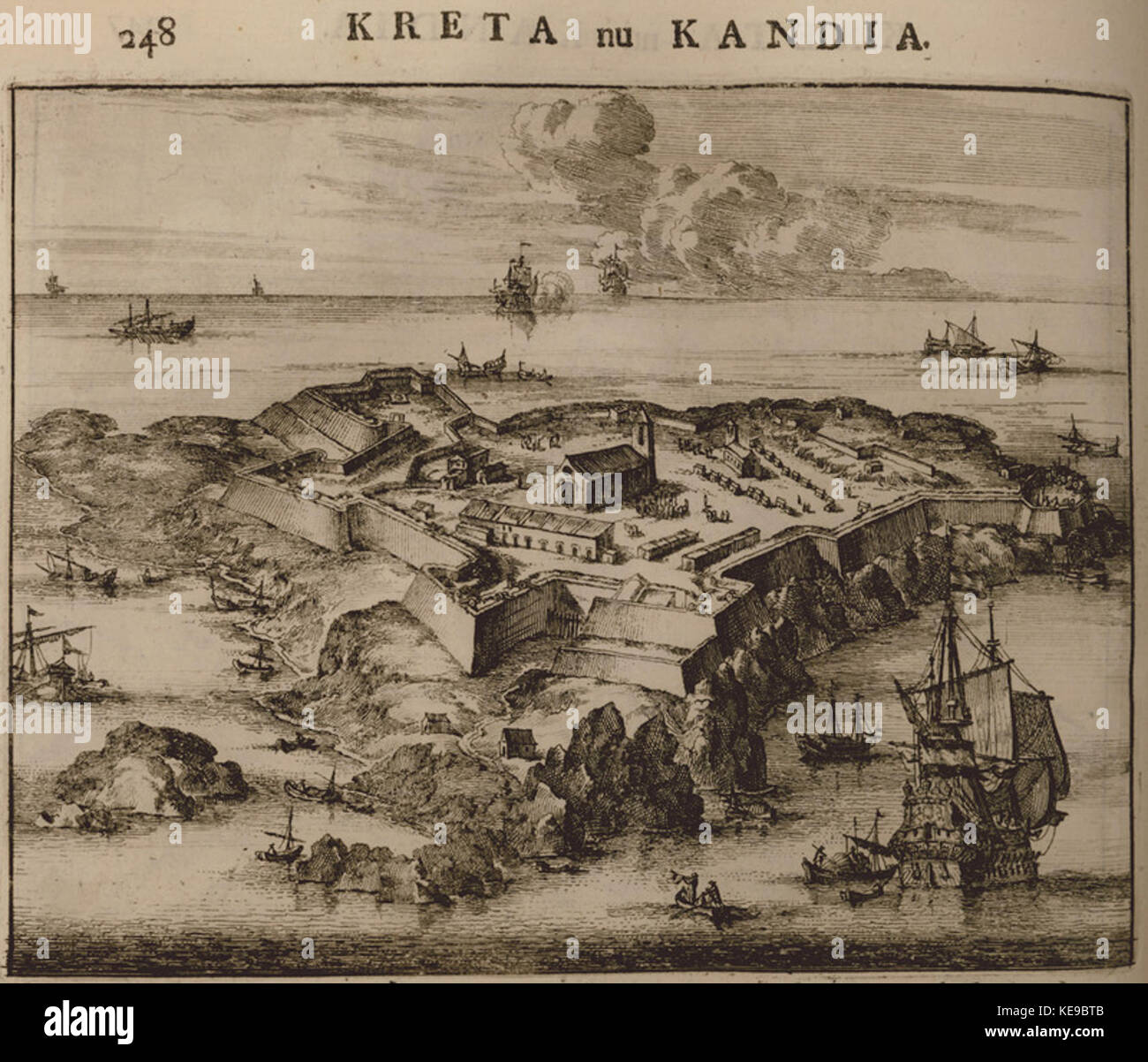 Kreta nu Kandia Dapper Olfert 1688 Foto Stock