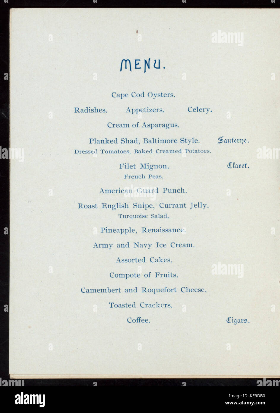 Venti nona cena annuale (detenute da) americana dei veterani di protezione (A) ST. DENNIS HOTEL (HOTEL;) (NYPL ADE 273564 4000009272) Foto Stock