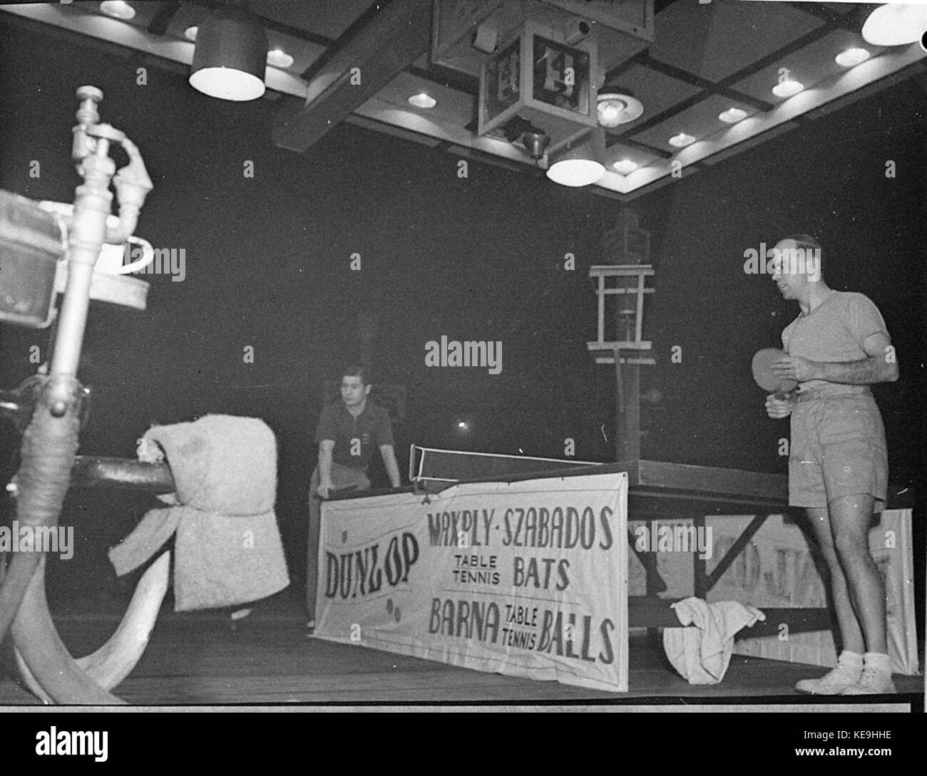 36601 Dunlop Rubber table tennis championship Stadium Foto Stock