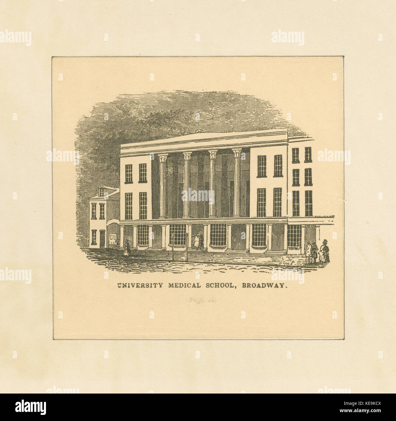 University Medical School, Broadway (NYPL B13476048 424459) Foto Stock