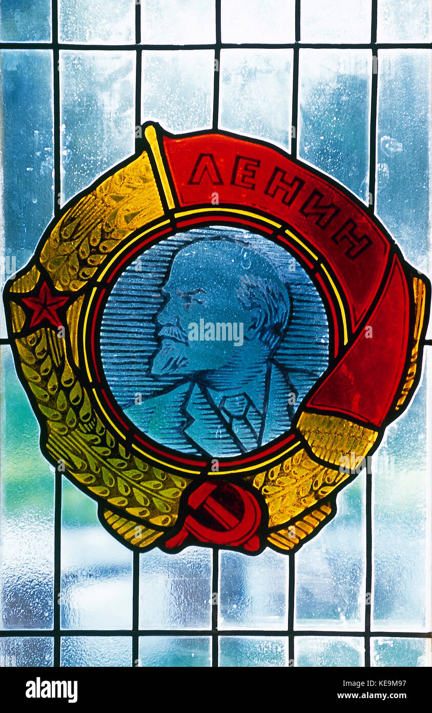 Lenin, pseudonimo di Vladimir Ilyich Ulyanov (Simbirsk, ora ul'janovsk, 1870-Gorky, 1924) Foto Stock