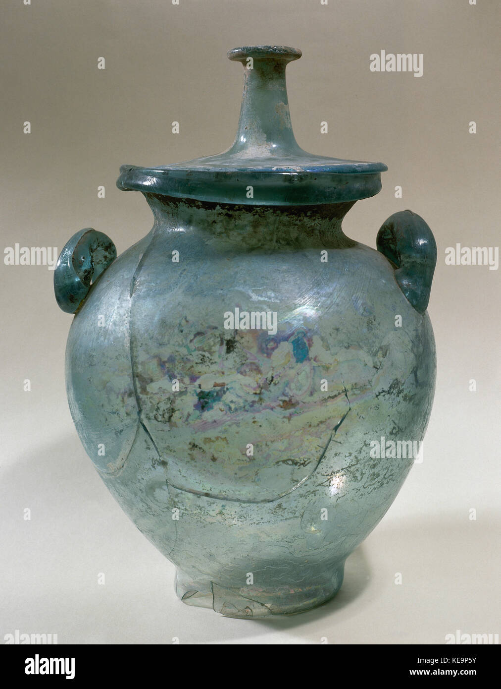 Urna romana di vetro Foto Stock