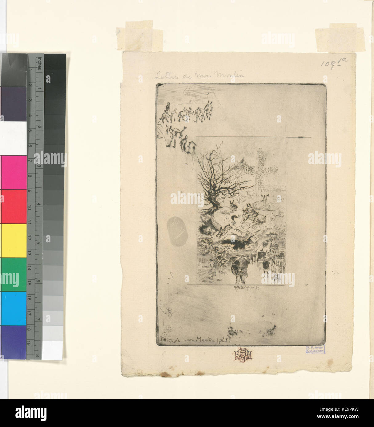 Titolo Lettres de mon moulin (NYPL B12390851 1101296) Foto Stock