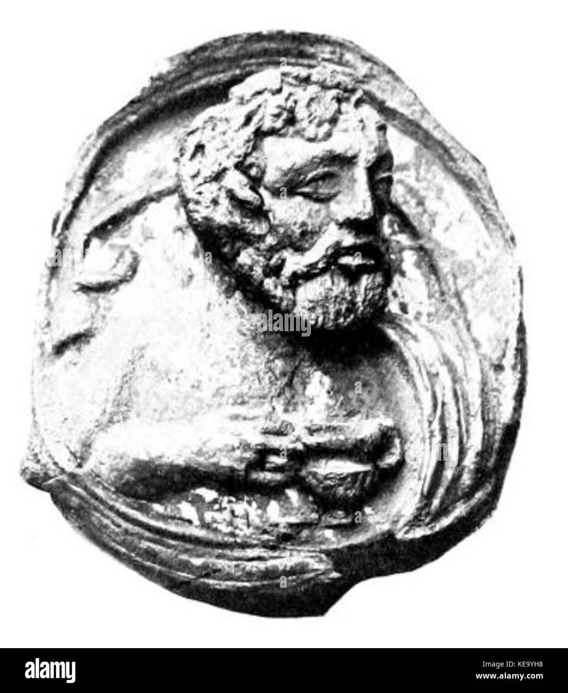 Testa di Sirkap Dyonisus Foto Stock