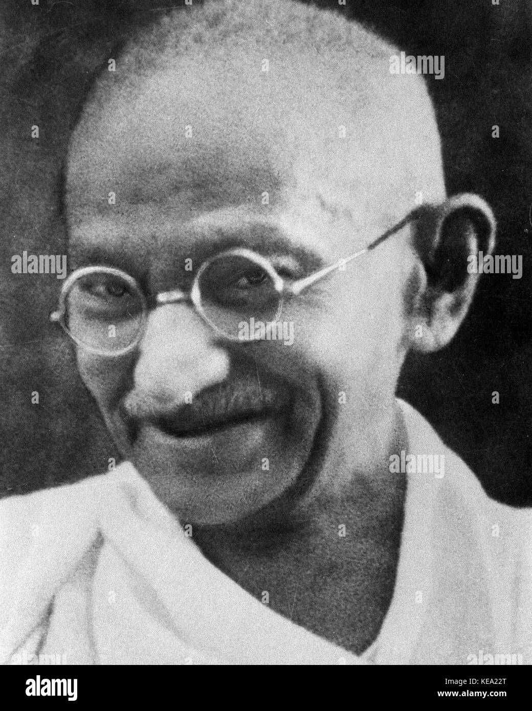 Ritratto Gandhi (ritagliate) Foto Stock