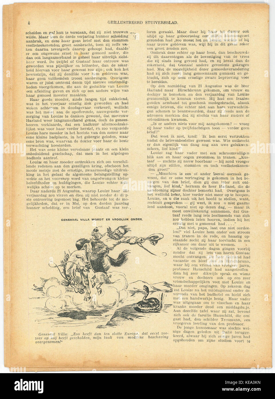 Un articolo storico di "Stuivers Blad" datato 9 maggio 1915, che documenta notizie ed eventi politici durante la prima guerra mondiale nei Paesi Bassi. Foto Stock