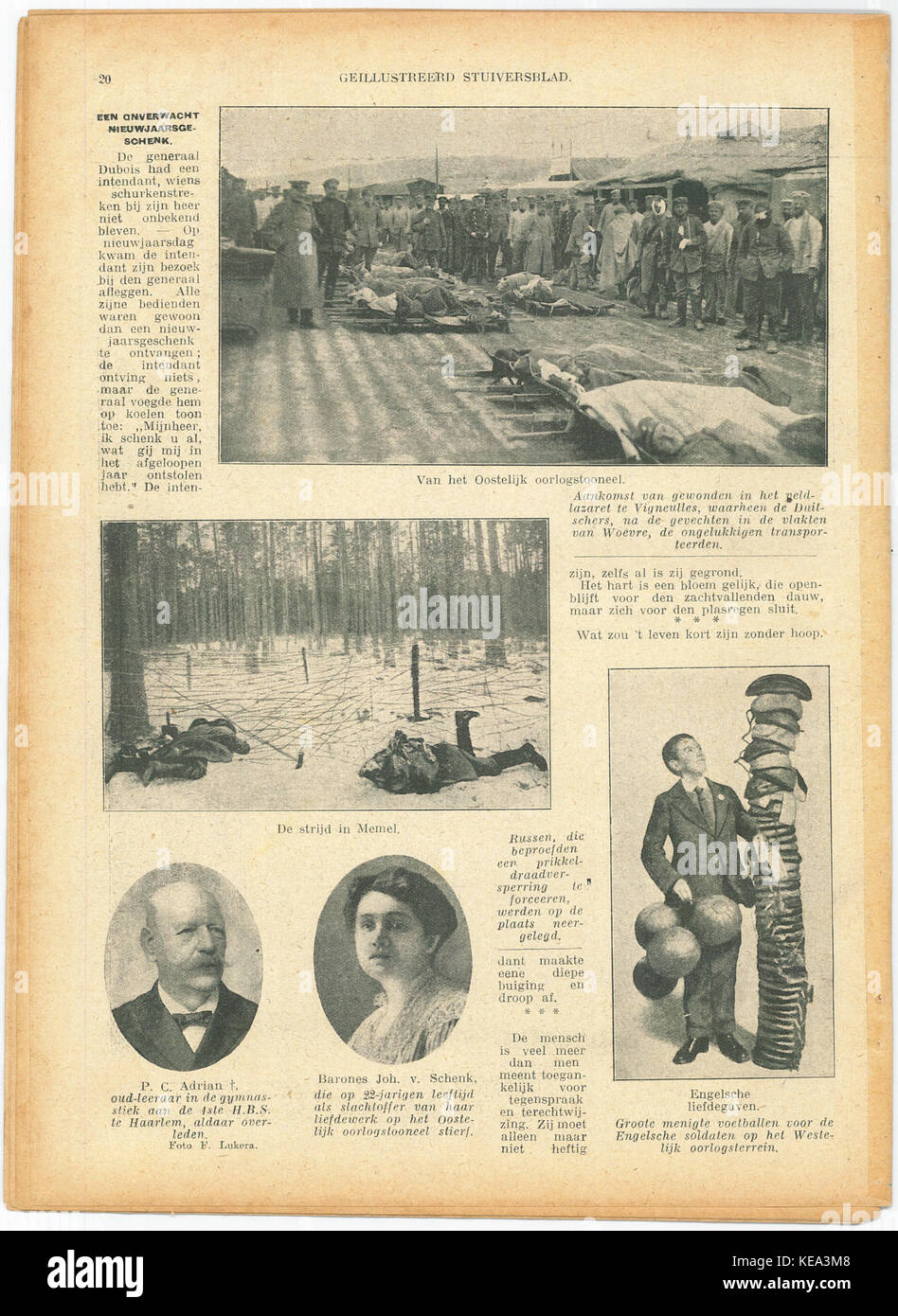 Questa pagina di "Stuivers Blad No19", datata 9 maggio 1915, è una pubblicazione storica che probabilmente contiene notizie, commenti politici o riflessioni culturali del periodo. Fornisce informazioni sulla storia europea o olandese dei primi anni del XX secolo. Foto Stock