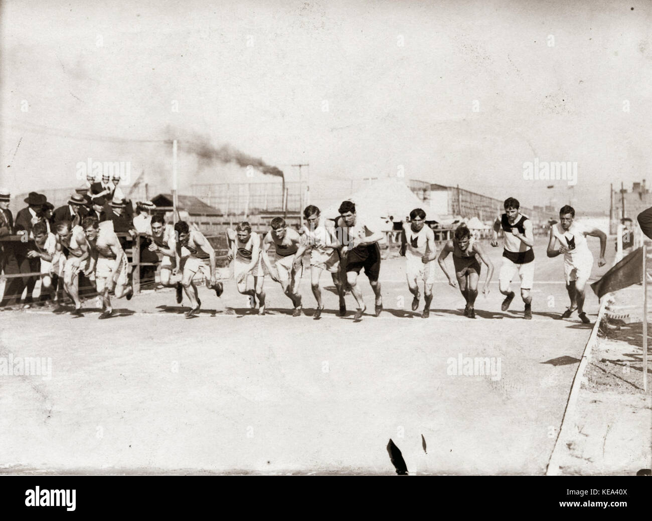 Inizio del 800 metri girare alla Olimpiadi 1904 Foto Stock