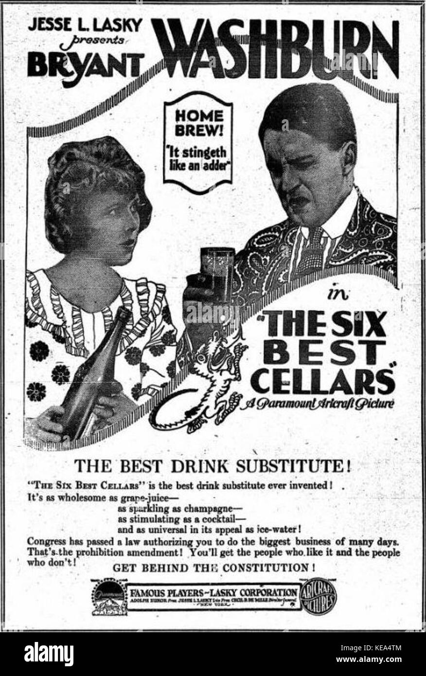 The Six Best Cellars, una pubblicazione del 1920, offre un'esplorazione approfondita delle migliori cantine del tempo, mettendo in evidenza i metodi e le pratiche di conservazione del vino storici e contemporanei. Foto Stock