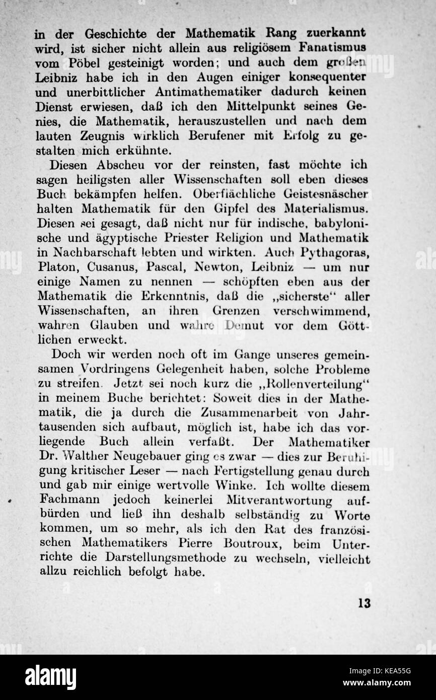 Questo testo intitolato "e Vorwort5 Vom Einmaleins zum Integral" esplora il viaggio dall'aritmetica di base (la tabella di moltiplicazione) al calcolo integrale, riflettendo i progressi educativi in matematica. Foto Stock