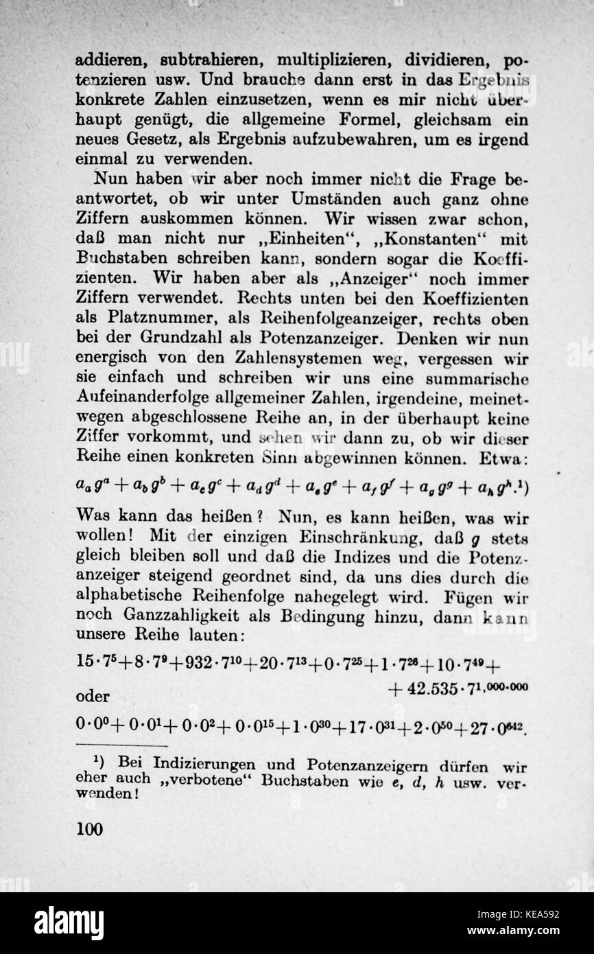 Vom Einmaleins zum solidale Seite 100 Foto Stock