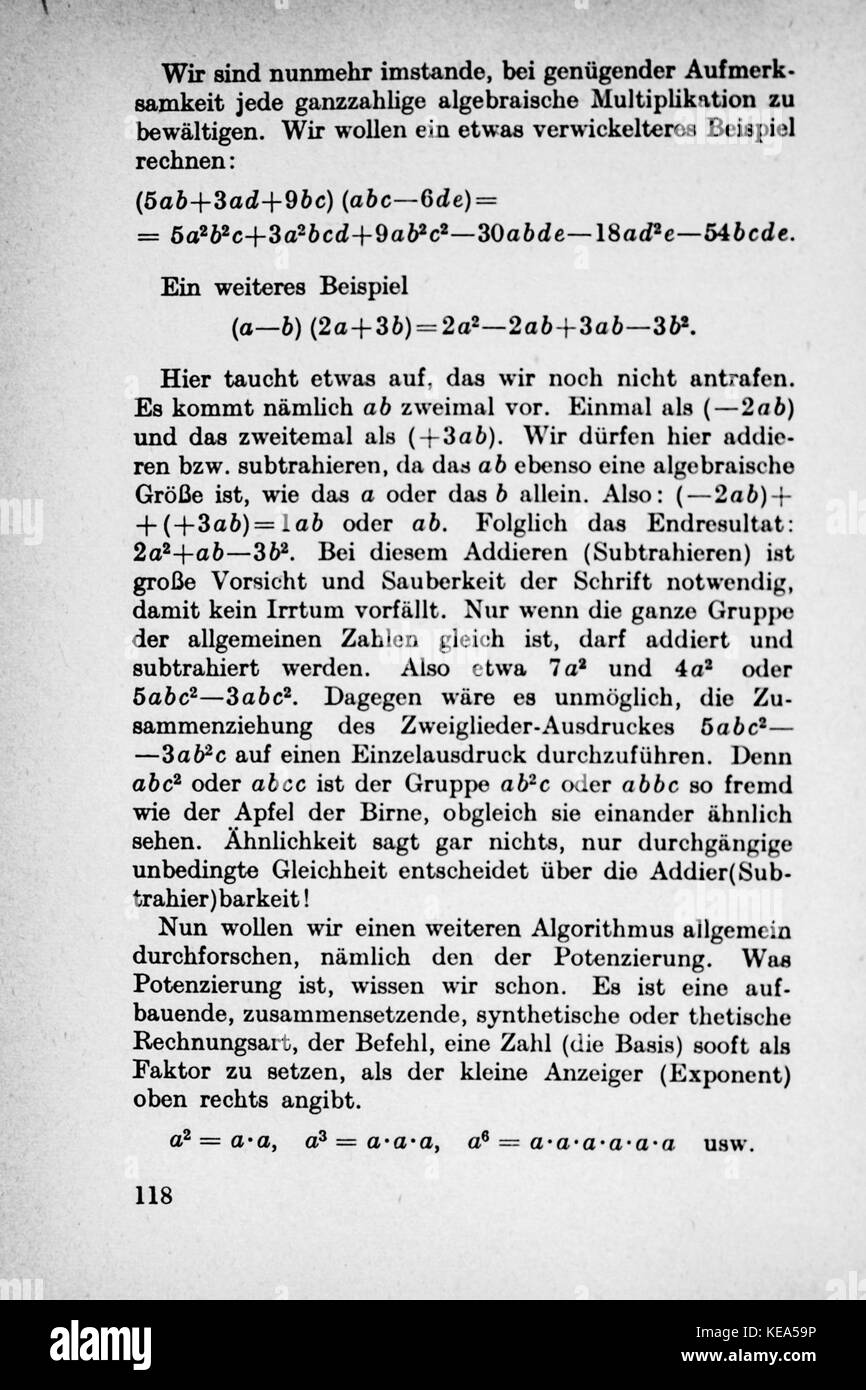 Vom Einmaleins zum solidale Seite 118 Foto Stock