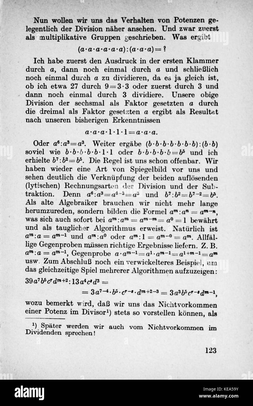 Vom Einmaleins zum solidale Seite 123 Foto Stock