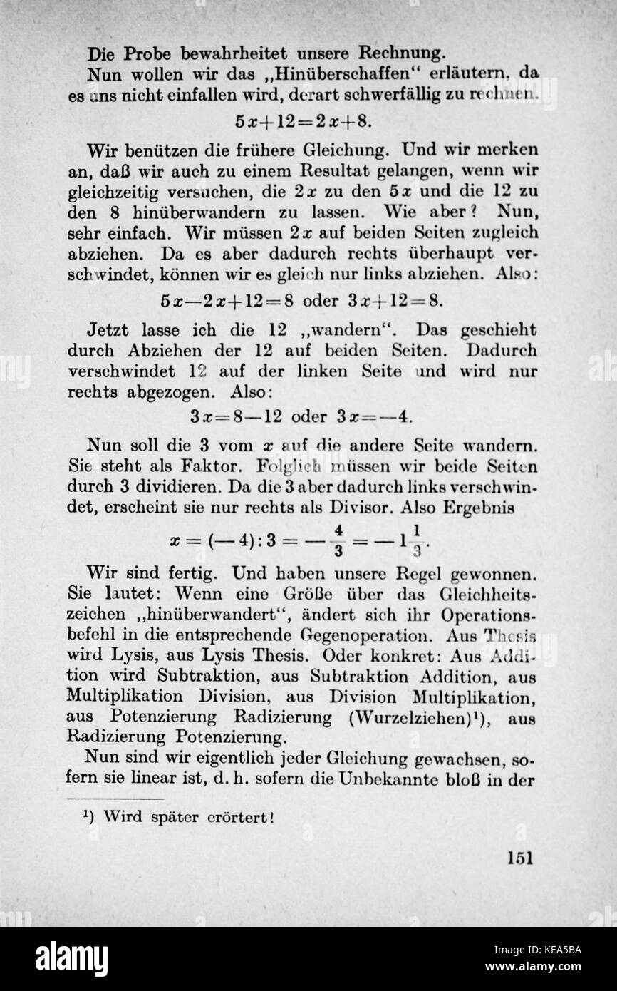 Vom Einmaleins zum solidale Seite 151 Foto Stock