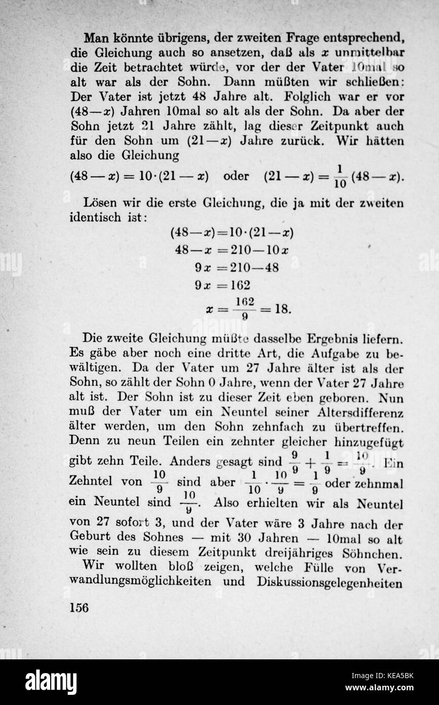 Un riferimento da 'Vom Einmaleins zum Integral', probabilmente un libro di testo matematico o un'opera educativa, incentrata sul concetto di integrali e progressione matematica. Foto Stock