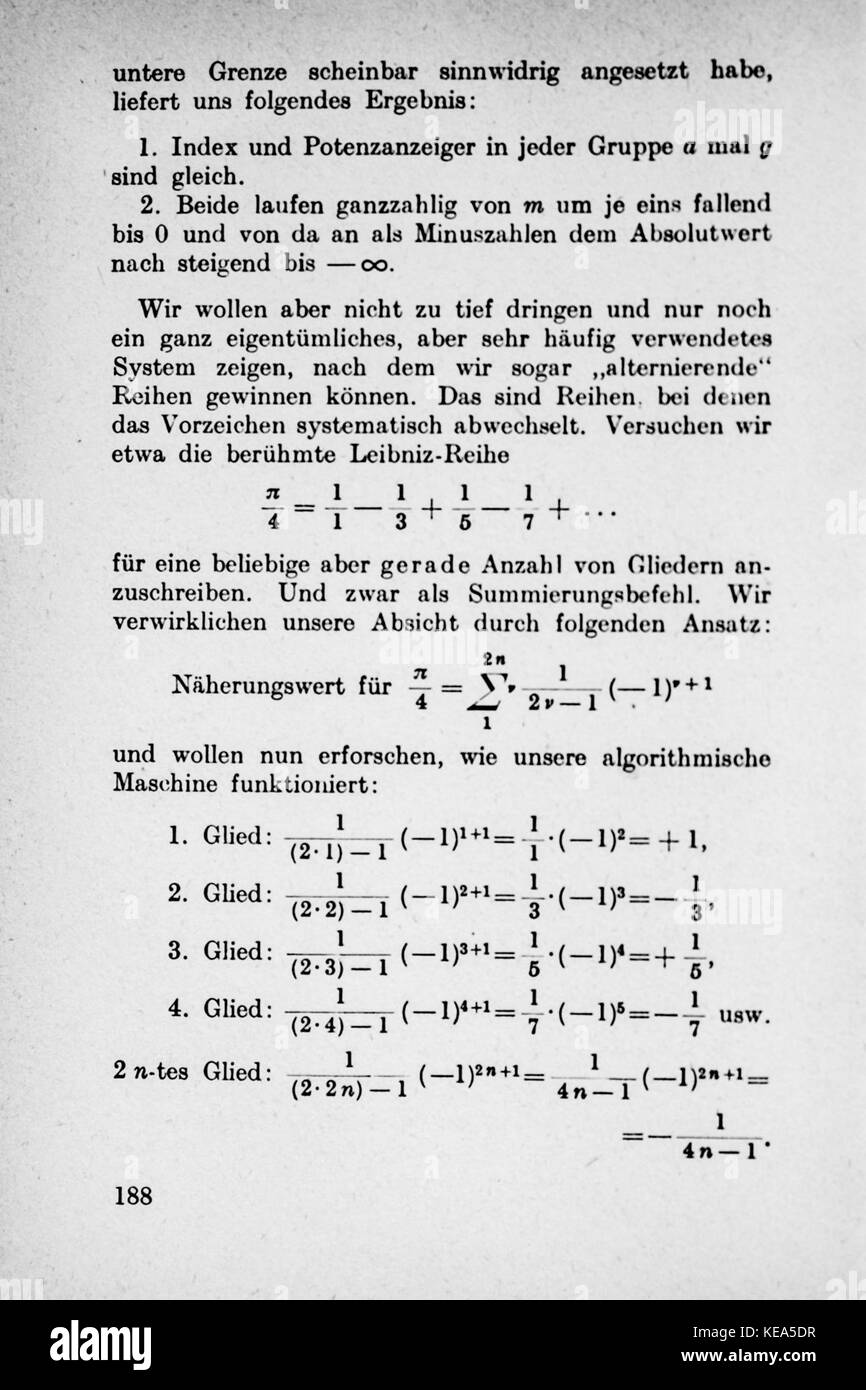 Vom Einmaleins zum solidale Seite 188 Foto Stock