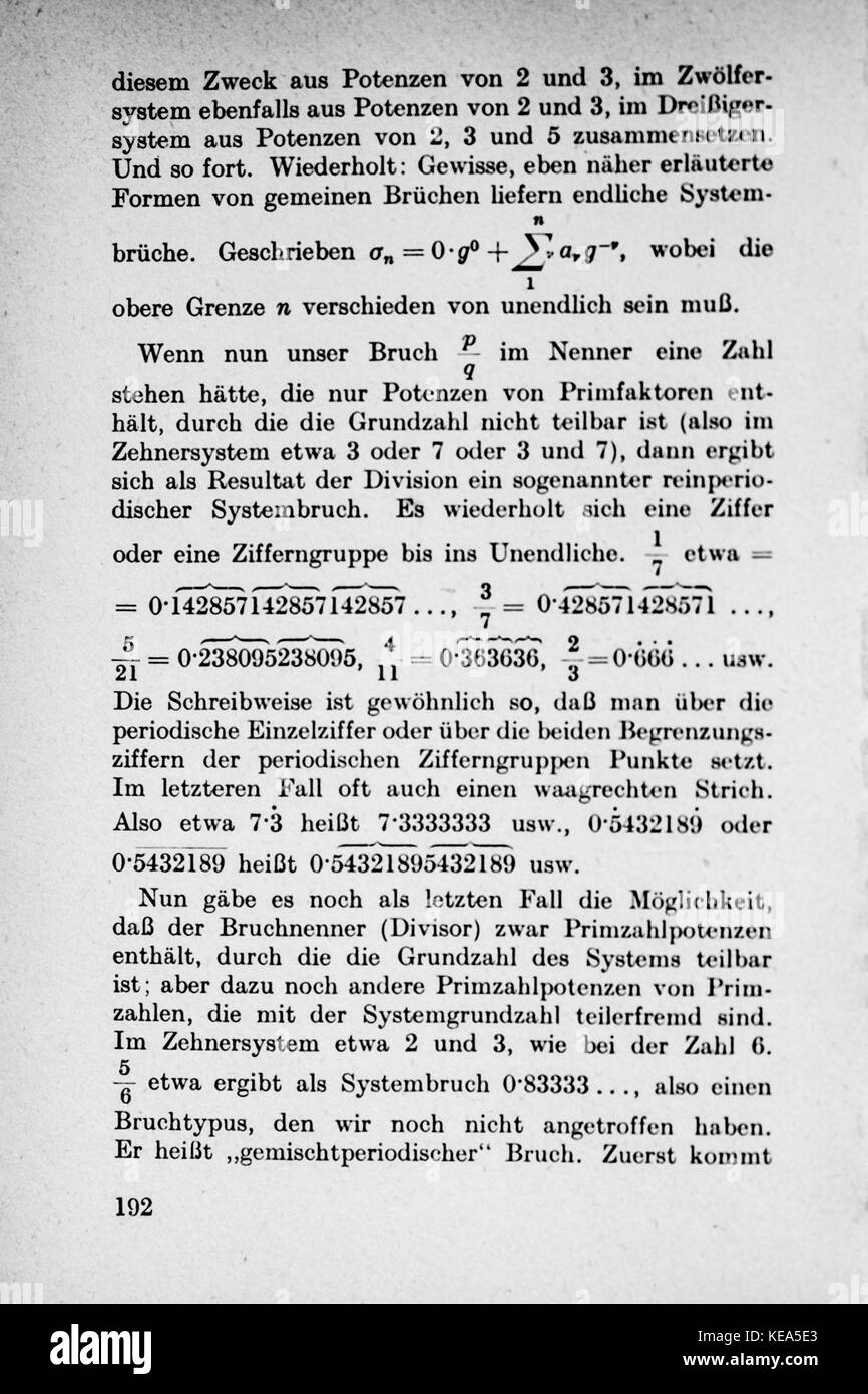 Vom Einmaleins zum solidale Seite 192 Foto Stock