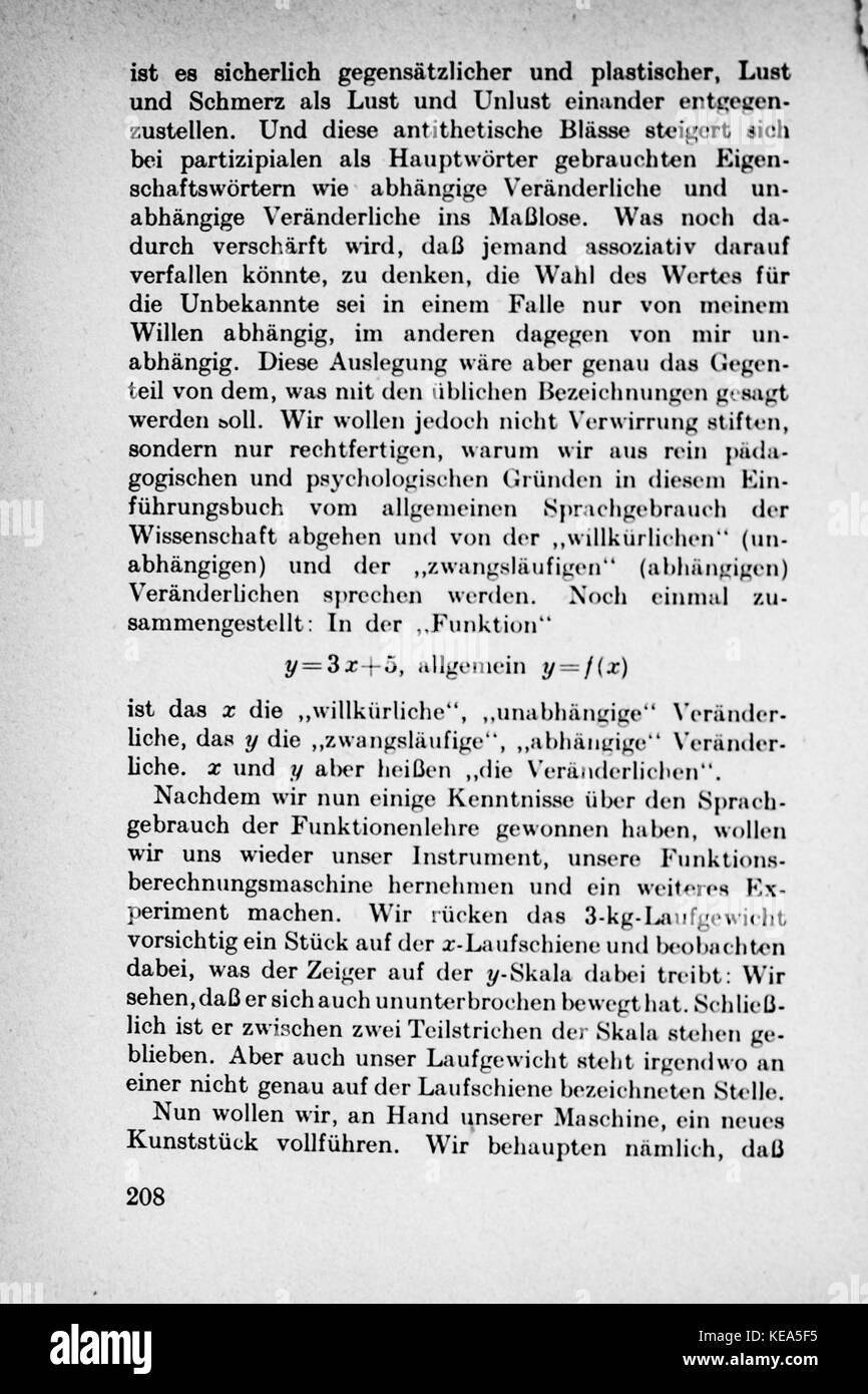 Vom Einmaleins zum solidale Seite 208 Foto Stock