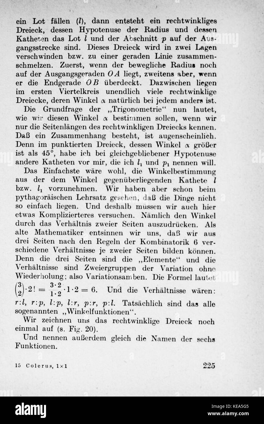 Vom Einmaleins zum solidale Seite 225 Foto Stock