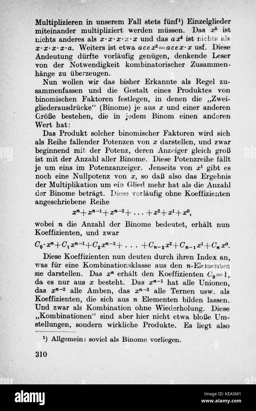 Vom Einmaleins zum solidale Seite 310 Foto Stock