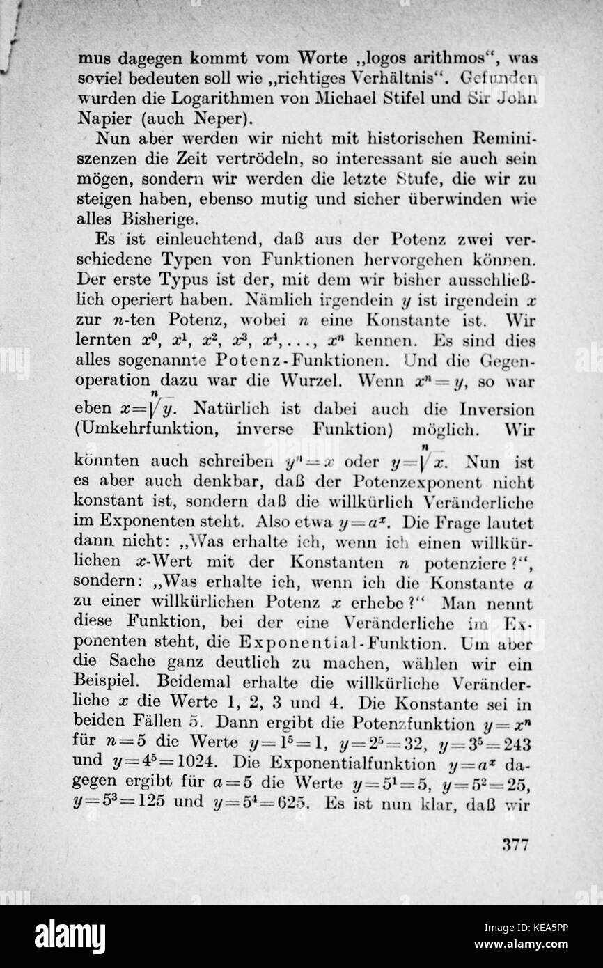 Vom Einmaleins zum solidale Seite 377 Foto Stock