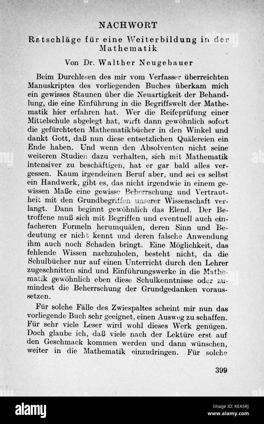 Vom Einmaleins zum solidale Seite 399 Foto Stock