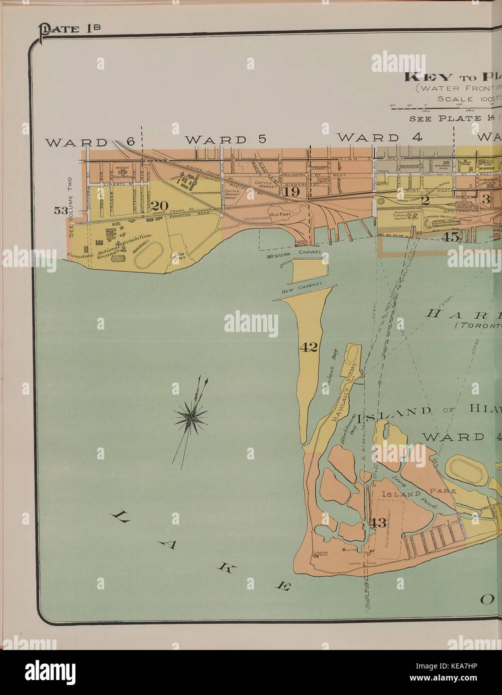 Toronto 1910 Atlas Volume 1 piastra 1B Voce 12 Foto Stock