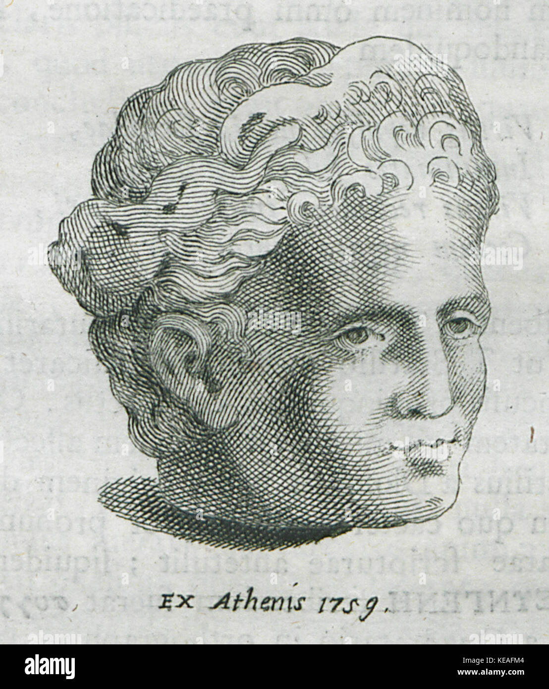 Frammento di statua Paciaudi Paolo Maria 1761 Foto Stock