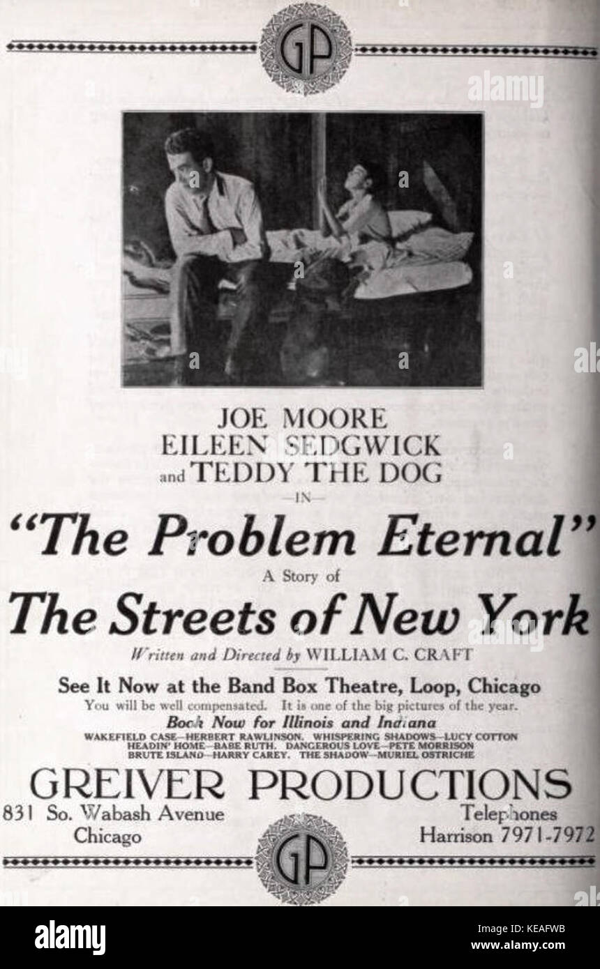 Il problema eterno (1921) 1 Foto Stock