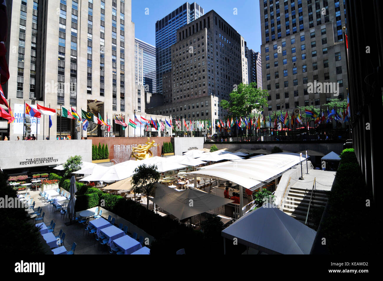 Il Rockefeller Center nel centro di Manhattan, New York. Foto Stock