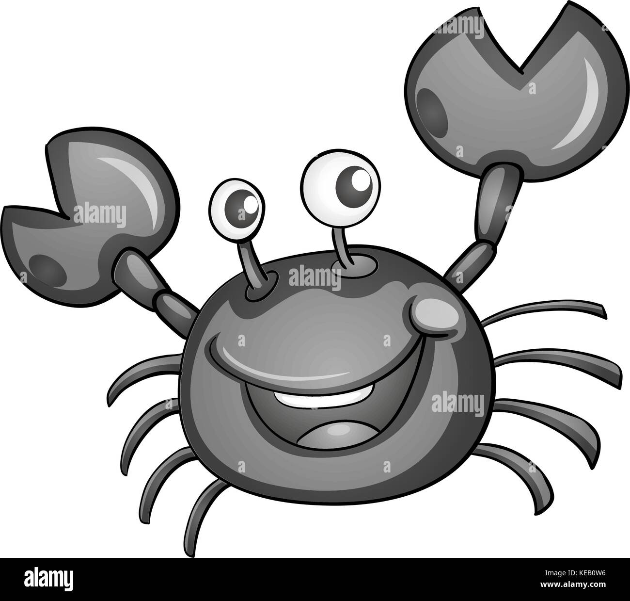 Illustrazione Del Granchio In Bianco E Nero Illustrazione