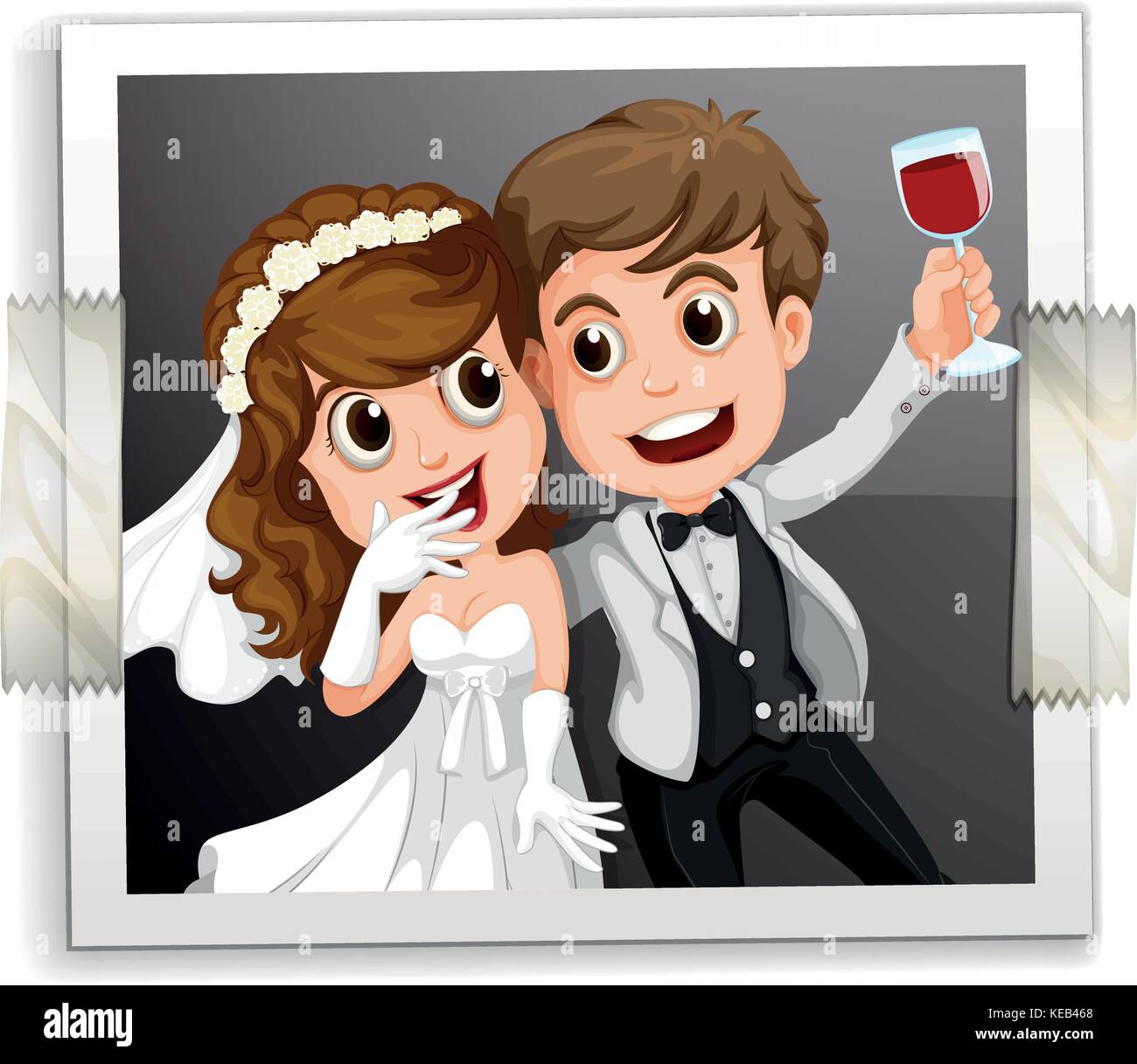 Illustrazione di un matrimonio foto Illustrazione Vettoriale