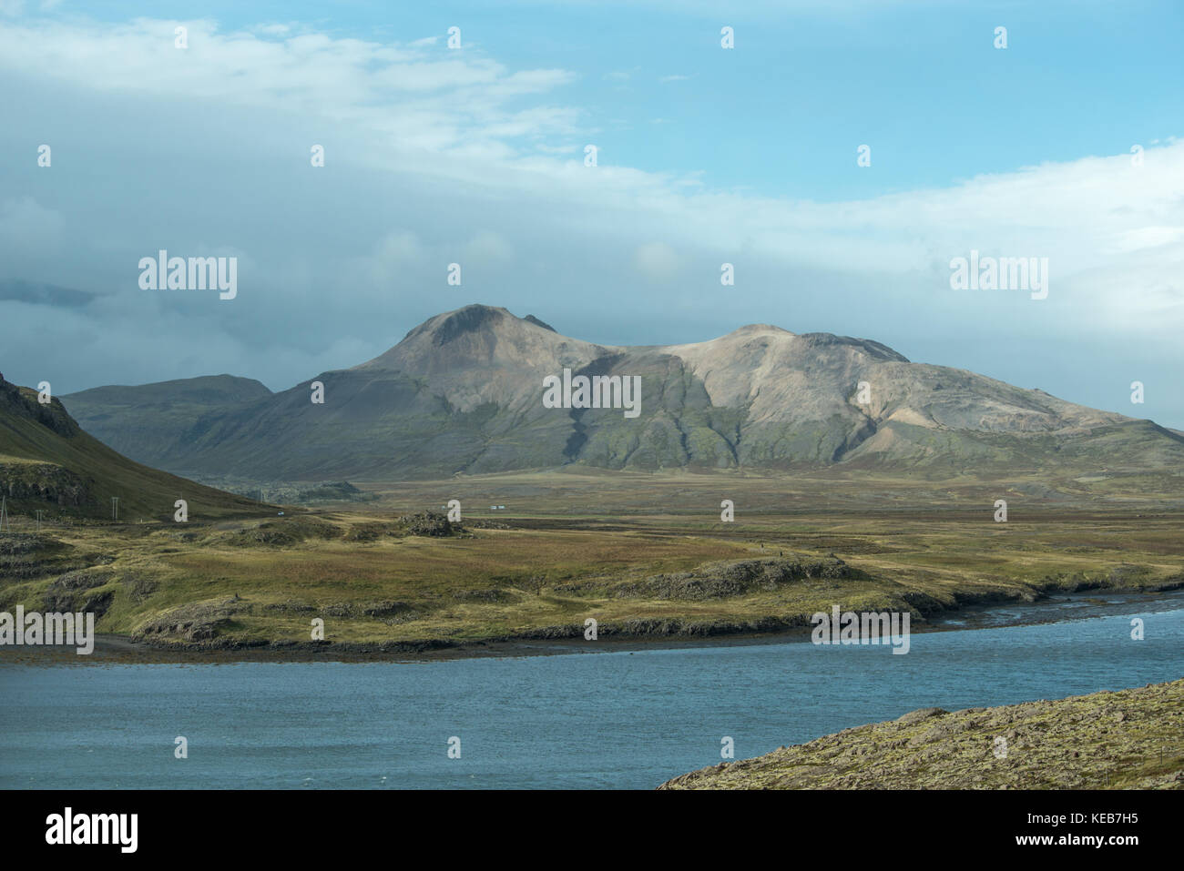 Splendido paesaggio naturale della campagna in Islanda. Foto Stock