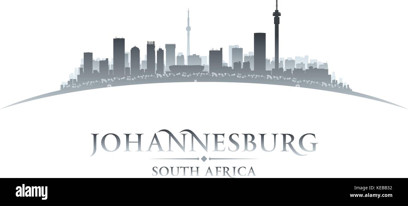 Johannesburg Sudafrica skyline della città silhouette. Illustrazione Vettoriale Illustrazione Vettoriale