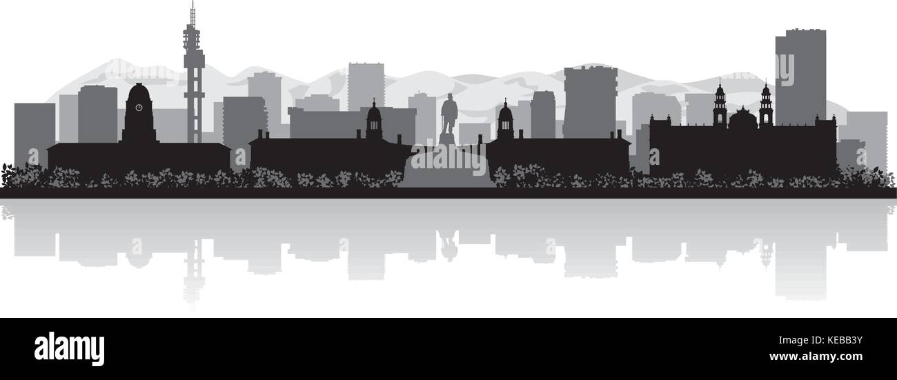 La città di Pretoria skyline silhouette illustrazione vettoriale Illustrazione Vettoriale