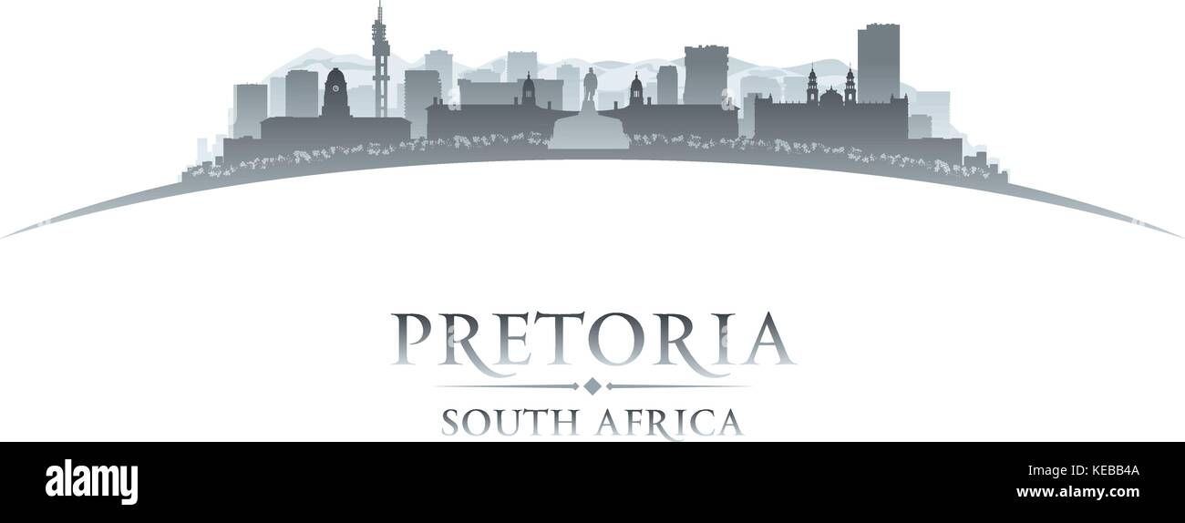 Pretoria Sudafrica skyline della città silhouette. Illustrazione Vettoriale Illustrazione Vettoriale